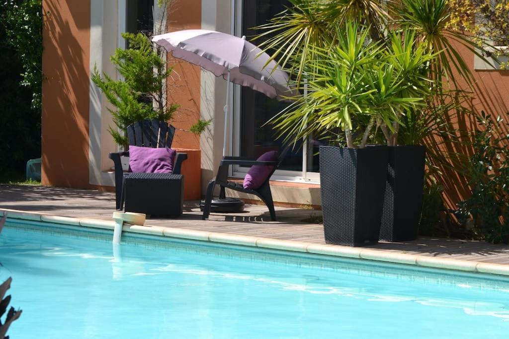 "Pour Vous" Studio Dans Villa Avec Piscine Mèze Esterno foto